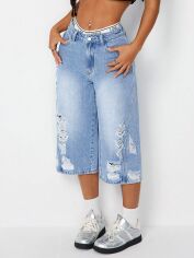Акція на Штани жіночі SHEIN GD-00135219 27 Блакитні від Rozetka