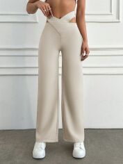 Акція на Штани жіночі SHEIN GD-00101231 L Айворі від Rozetka