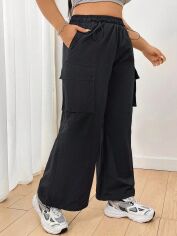 Акція на Штани жіночі SHEIN GD-00137136 XL Чорні від Rozetka