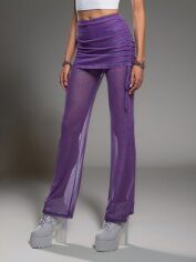 Акція на Штани жіночі SHEIN GD-00132389 XS Фіолетові від Rozetka
