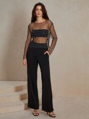 Акція на Штани жіночі SHEIN GD-00112486 S Чорні від Rozetka