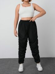 Акція на Штани жіночі SHEIN GD-00112414 4XL Чорні від Rozetka