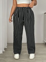 Акція на Штани жіночі SHEIN GD-00115867 XL Чорно-білі від Rozetka