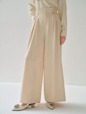Акція на Штани жіночі SHEIN GD-00132843 L Кремові від Rozetka