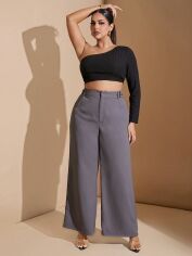 Акція на Штани жіночі SHEIN GD-00134122 XL Сірі від Rozetka