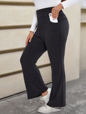 Акція на Штани жіночі SHEIN GD-00134131 2XL Темно-сірі від Rozetka