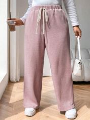 Акція на Штани жіночі SHEIN GD-00133231 3XL Світло-рожеві від Rozetka