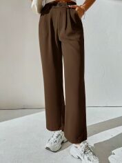 Акція на Штани жіночі SHEIN GD-00148483 S Коричневі від Rozetka