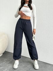 Акція на Штани жіночі SHEIN GD-00149099 S Темно-сині від Rozetka