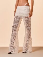 Акція на Штани жіночі SHEIN GD-00144372 L Білі від Rozetka