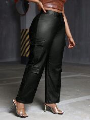 Акція на Штани жіночі SHEIN GD-00138514 2XL Чорні від Rozetka