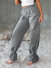 Акція на Штани жіночі SHEIN GD-00150285 S Світло-сірі від Rozetka