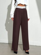 Акція на Штани жіночі SHEIN GD-00159958 L Коричневі від Rozetka
