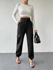 Акція на Штани жіночі SHEIN GD-00149397 S Чорні від Rozetka