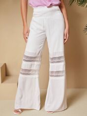 Акція на Штани жіночі SHEIN GD-00151249 L Білі від Rozetka