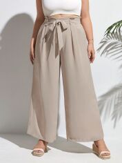 Акція на Штани жіночі SHEIN GD-00151399 24 Сіро-бежеві від Rozetka