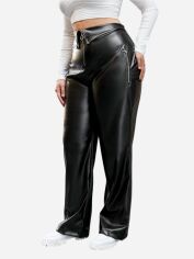 Акція на Штани жіночі SHEIN GD-00096499 XL Чорні від Rozetka