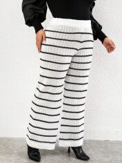 Акція на Штани жіночі SHEIN GD-00112194 2XL Чорно-білі від Rozetka