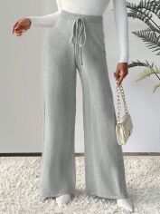 Акція на Штани жіночі SHEIN GD-00112254 L Світло-сірі від Rozetka