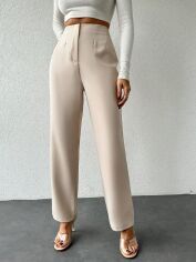 Акція на Штани жіночі SHEIN GD-00112184 S Бежеві від Rozetka