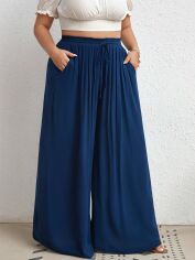 Акція на Штани жіночі SHEIN GD-00130578 XL Темно-сині від Rozetka