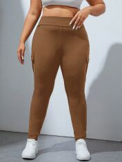 Акція на Штани жіночі SHEIN GD-00103129 3XL Коричневі від Rozetka