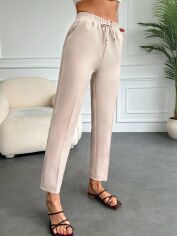 Акція на Штани жіночі SHEIN GD-00112393 44 Світло-бежеві від Rozetka