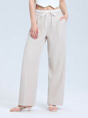 Акція на Штани жіночі SHEIN GD-00144746 L Кремові від Rozetka