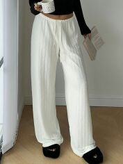 Акція на Штани жіночі SHEIN GD-00134371 S Білі від Rozetka