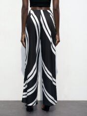 Акція на Штани жіночі SHEIN GD-00112465 S Чорно-білі від Rozetka