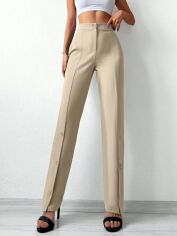 Акція на Штани жіночі SHEIN GD-00112350 S Бежеві від Rozetka