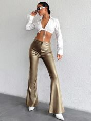 Акція на Штани жіночі SHEIN GD-00103024 M Золоті від Rozetka