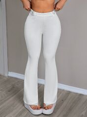 Акція на Штани жіночі SHEIN GD-00135322 32 Білі від Rozetka