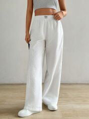 Акція на Штани жіночі SHEIN GD-00150673 S Білі від Rozetka