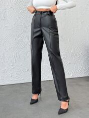 Акція на Штани жіночі SHEIN GD-00112392 L Чорні від Rozetka