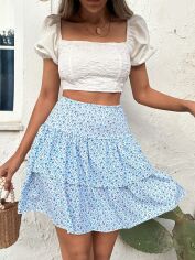 Акція на Спідниця жіноча SHEIN GD-00150204 S Блакитна від Rozetka