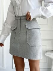 Акція на Спідниця жіноча SHEIN GD-00098735 L Світло-сіра від Rozetka