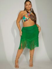 Акція на Спідниця жіноча SHEIN GD-00139016 3XL Зелена від Rozetka