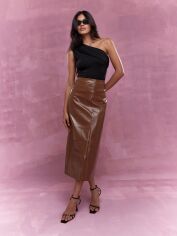 Акція на Спідниця жіноча SHEIN GD-00123678 S Коричнева від Rozetka