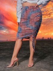 Акція на Спідниця міді літня SHEIN GD-00135740 XL Комбінована від Rozetka