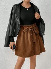 Акція на Спідниця жіноча SHEIN GD-00099737 M Коричнева від Rozetka