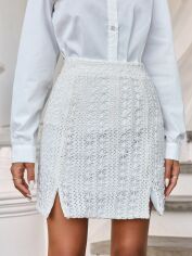 Акція на Спідниця жіноча SHEIN GD-00123842 L Біла від Rozetka