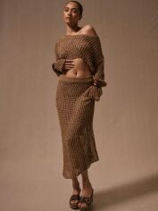 Акція на Спідниця жіноча SHEIN GD-00133079 XS Коричнева від Rozetka