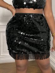 Акція на Спідниця жіноча SHEIN GD-00139303 3XL Чорна від Rozetka