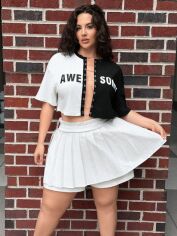 Акція на Спідниця жіноча SHEIN GD-00139352 3XL Біла від Rozetka