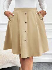 Акція на Спідниця жіноча SHEIN GD-00134982 XL Світло-бежева від Rozetka