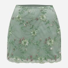 Акція на Спідниця жіноча SHEIN GD-00132507 XL Світло-зелена від Rozetka
