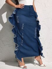 Акція на Спідниця жіноча SHEIN GD-00139324 3XL Темно-синя від Rozetka
