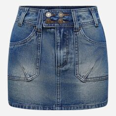 Акція на Спідниця жіноча SHEIN GD-00155779 S Блакитна від Rozetka