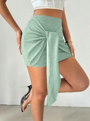 Акція на Спідниця жіноча SHEIN GD-00151222 S Сіро-зелена від Rozetka